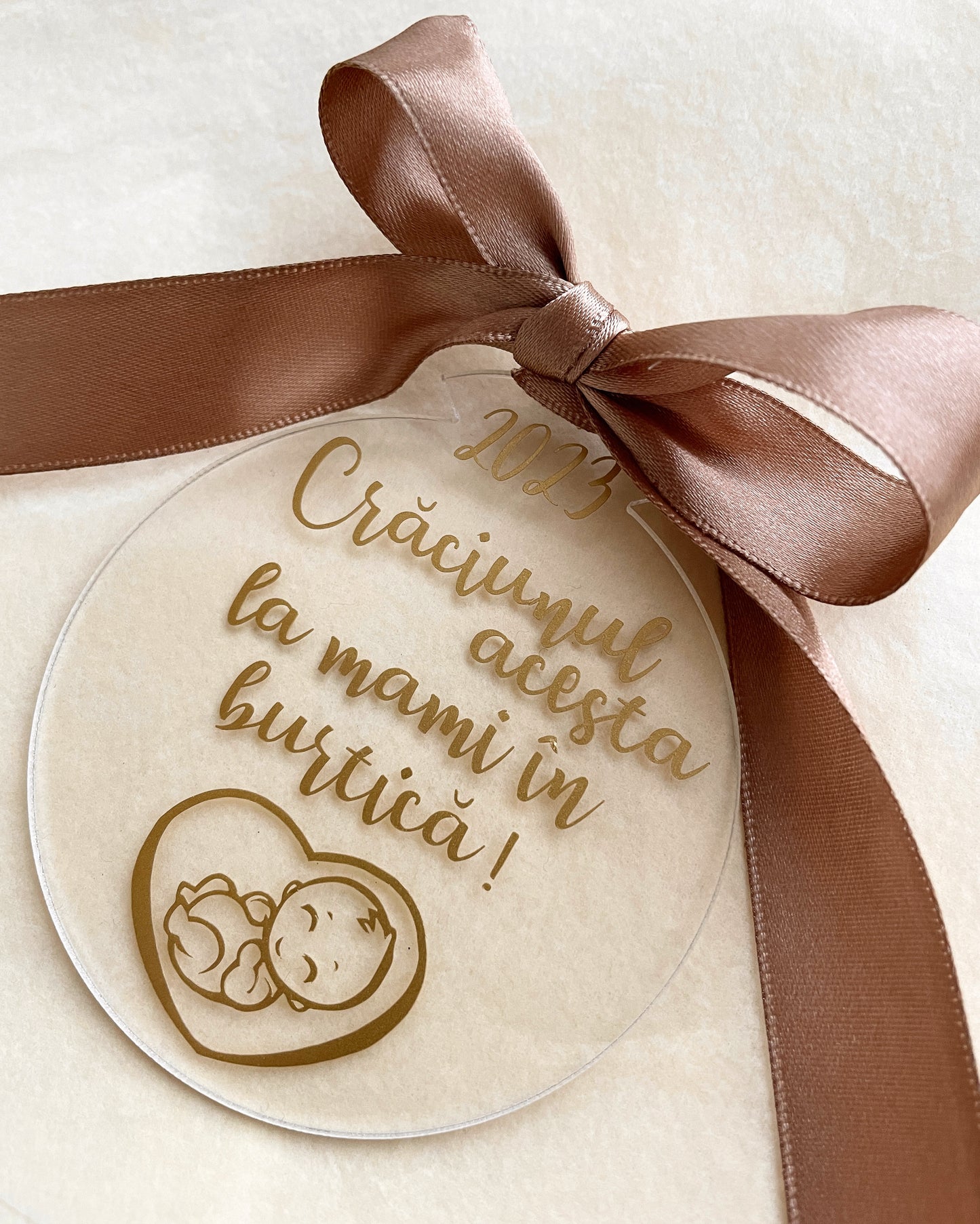 Glob din plexiglas - Mesaj personalizat