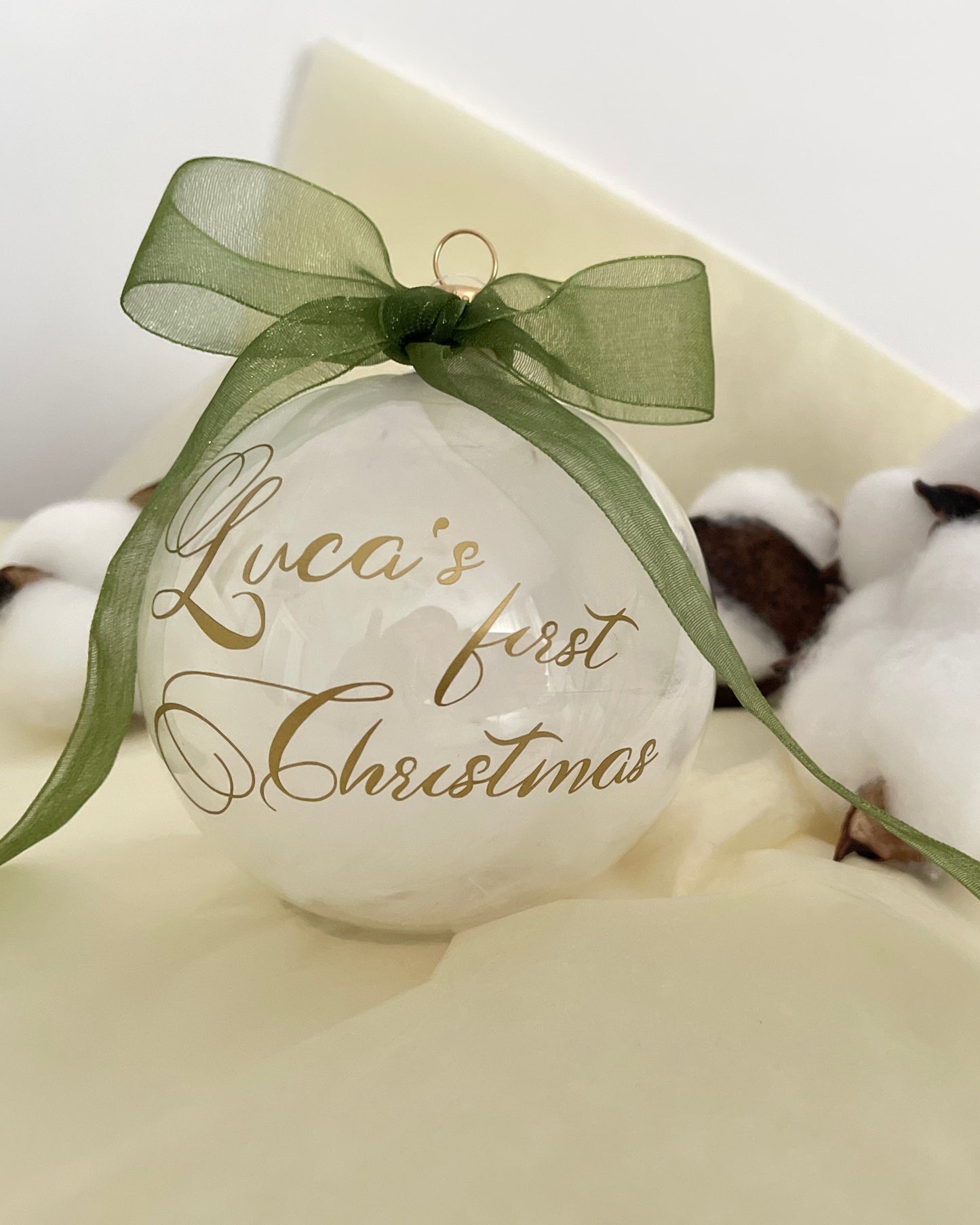 Glob din sticlă - First Christmas - Green