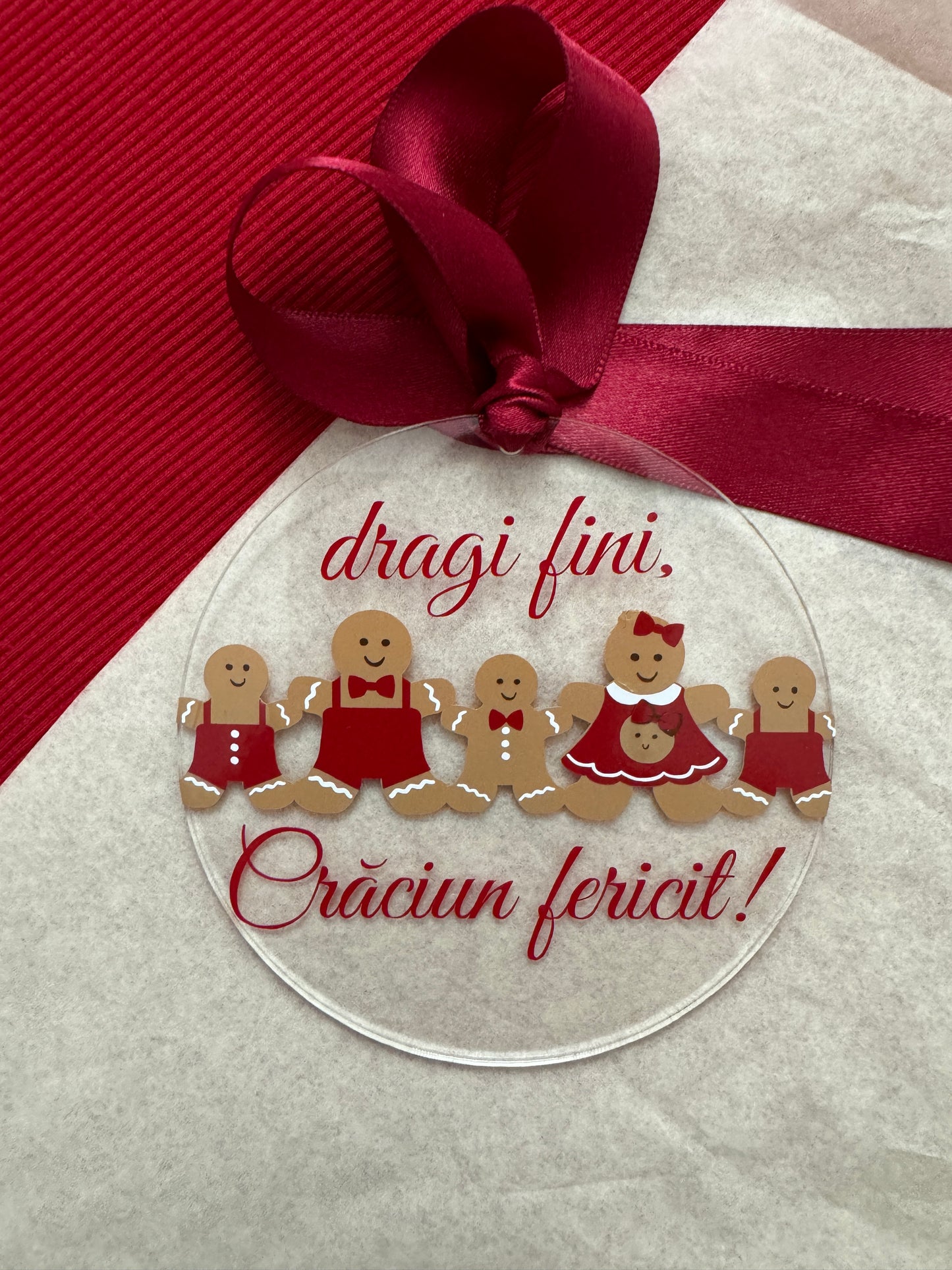 Glob din plexiglas - Familia de turtă dulce