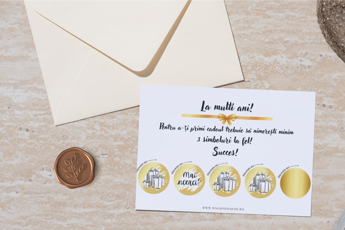 Card răzuibil - Premiu auriu