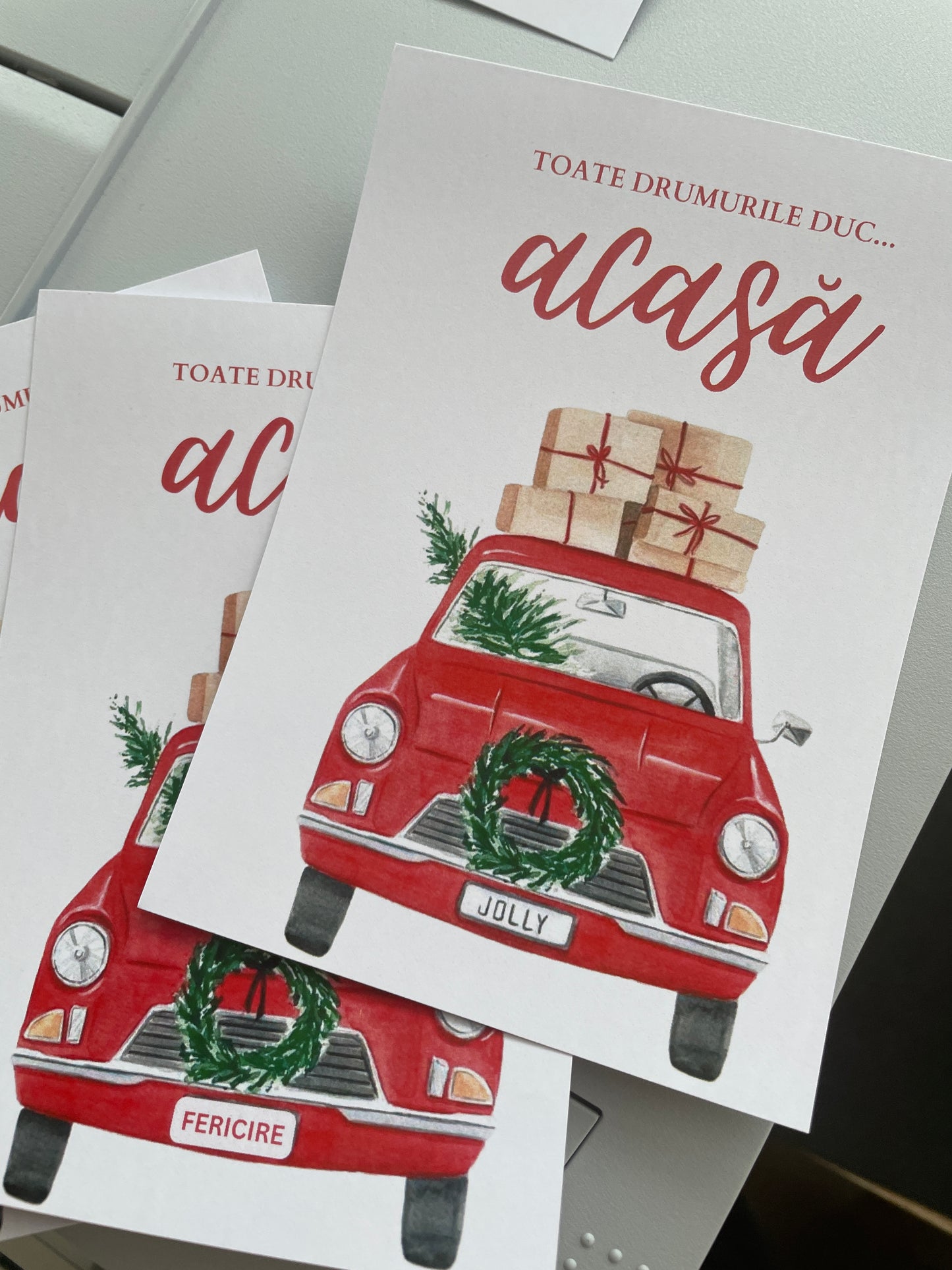 Felicitare - Mașina familiei