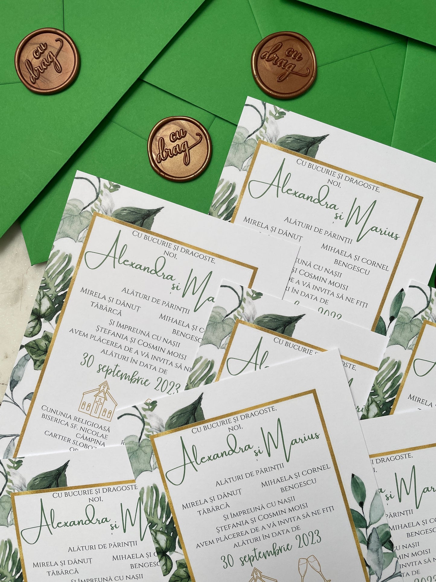 Invitație - Jungle green