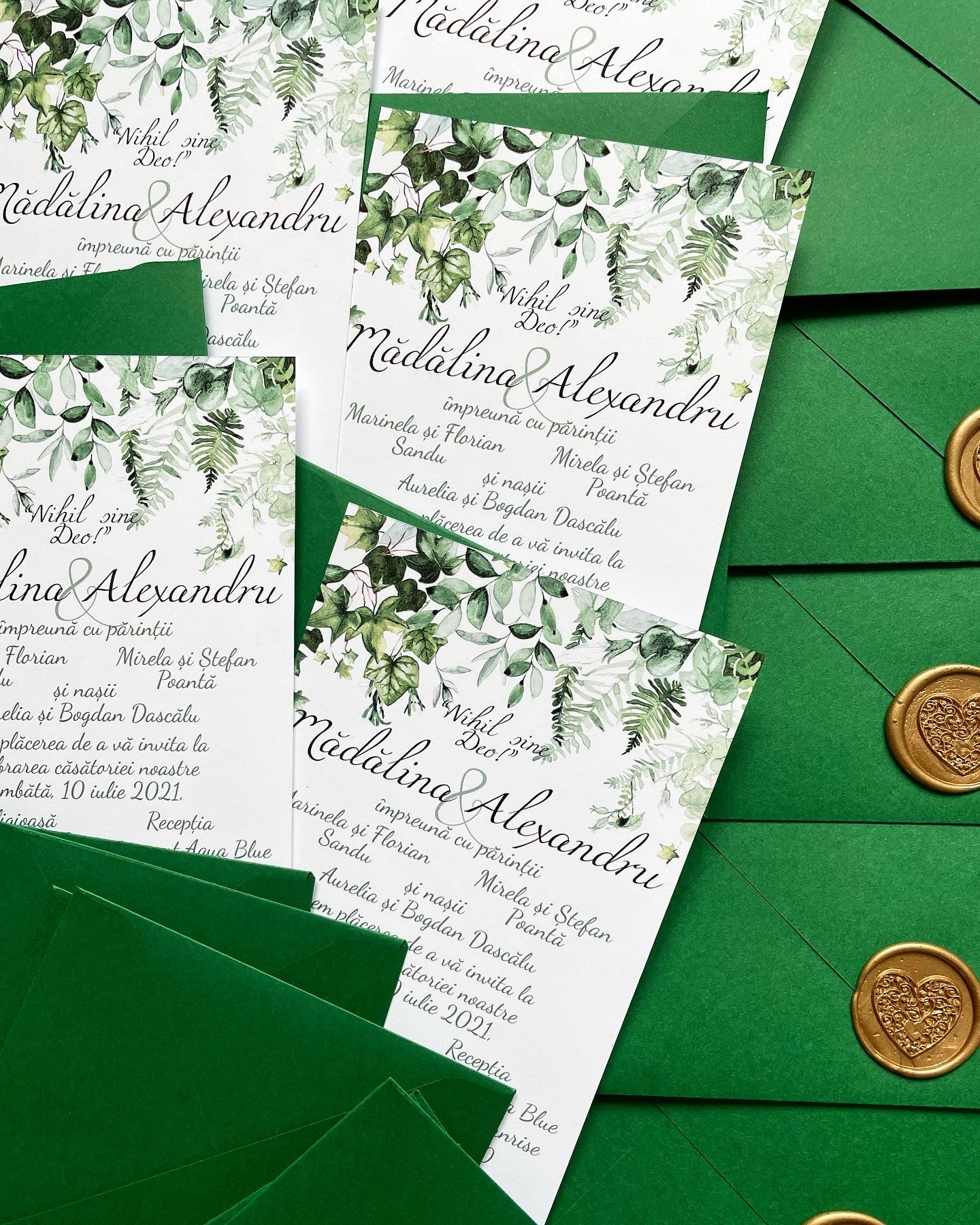Invitație - Forest green