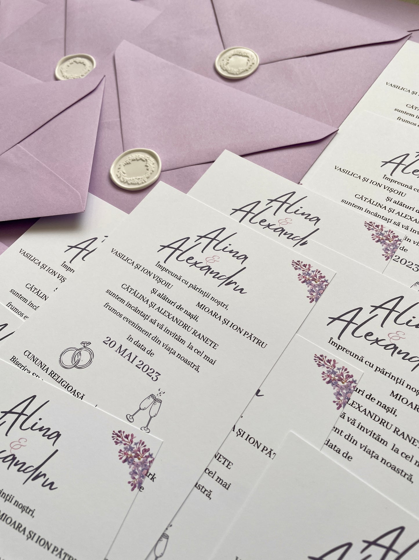 Invitație - Liliac