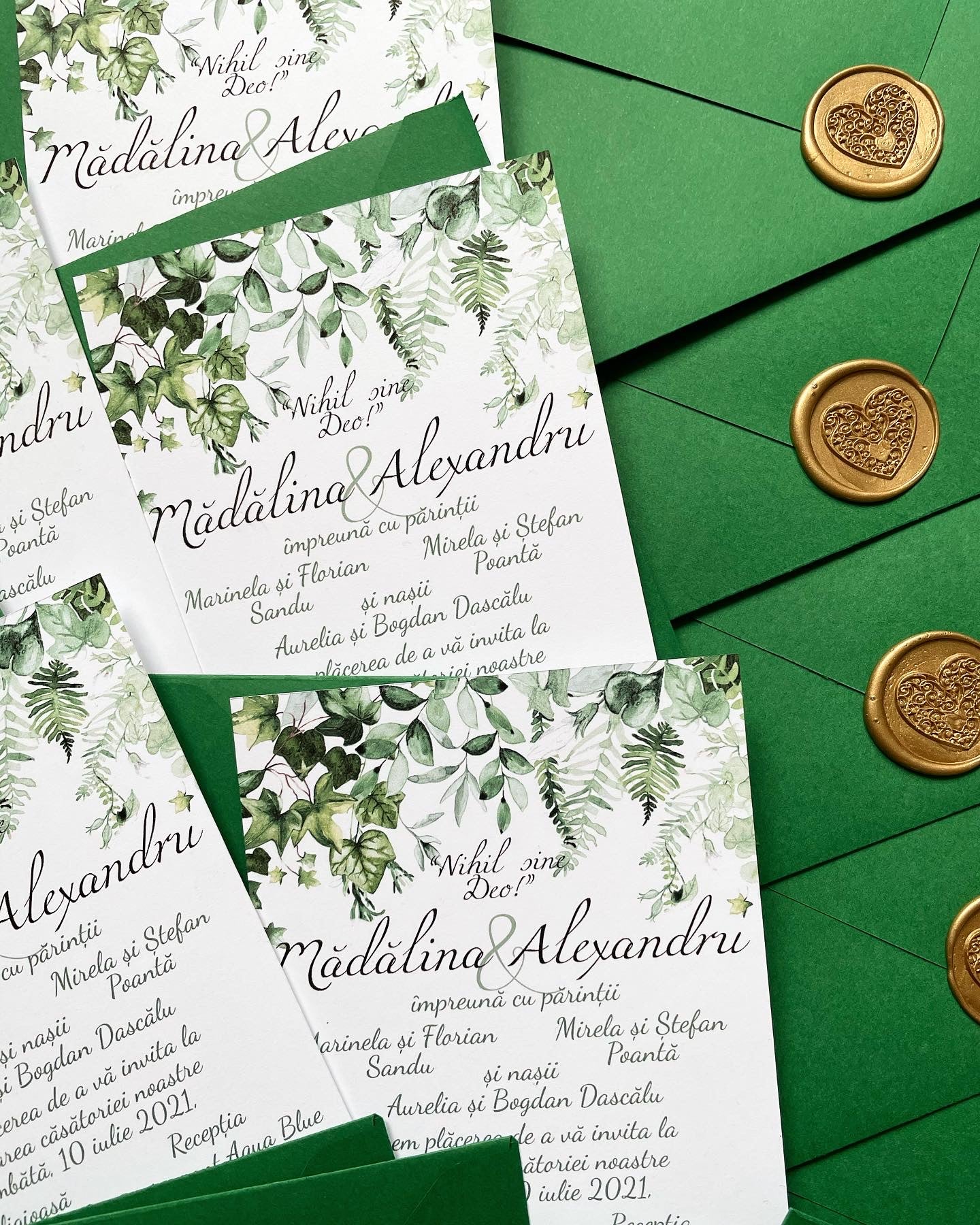 Invitație - Forest green