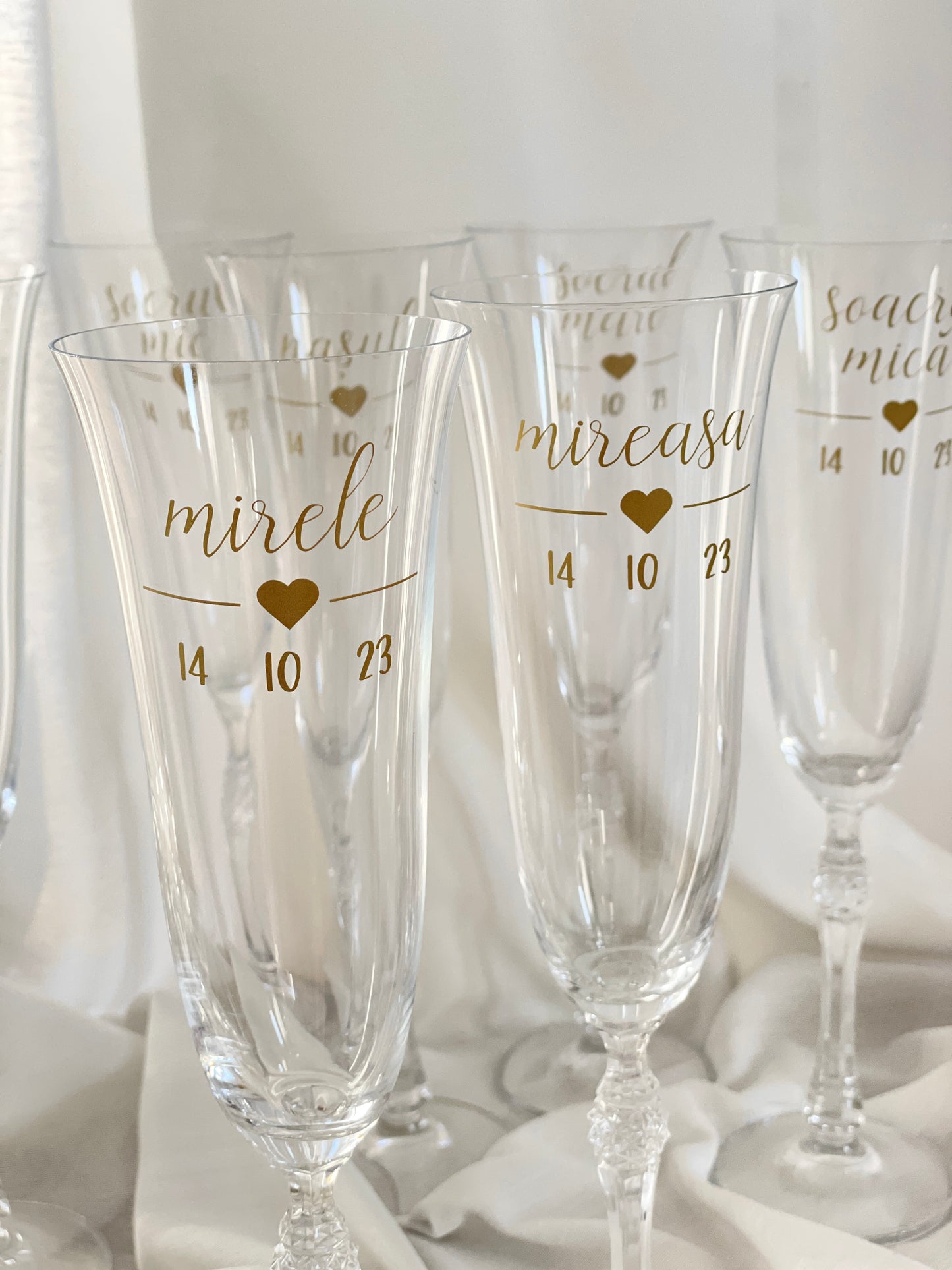 Set 2 pahare personalizate din cristal