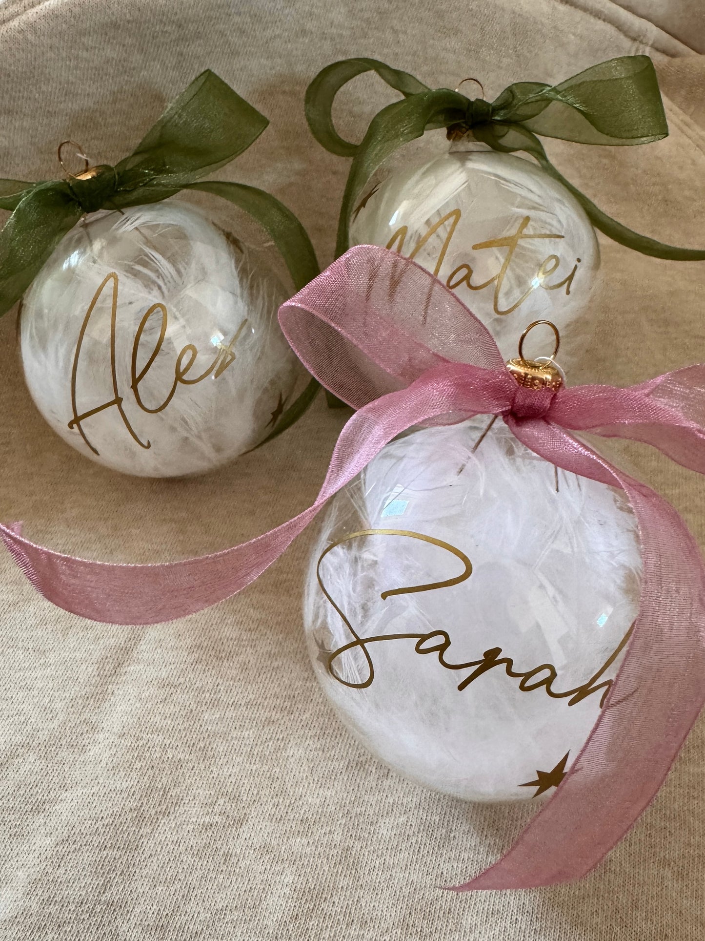 Glob din sticlă - Stele aurii