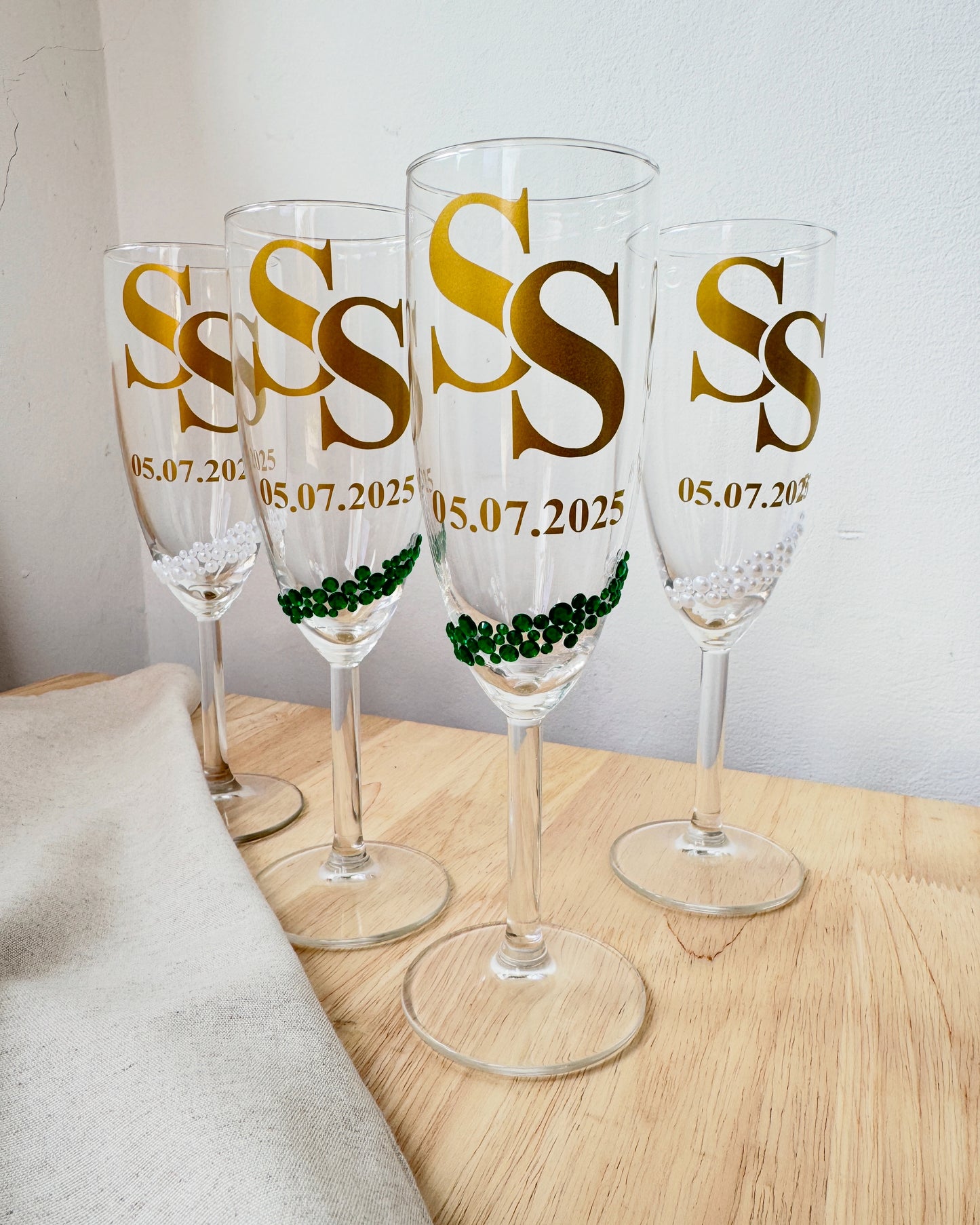 Set 2 pahare personalizate - Perle