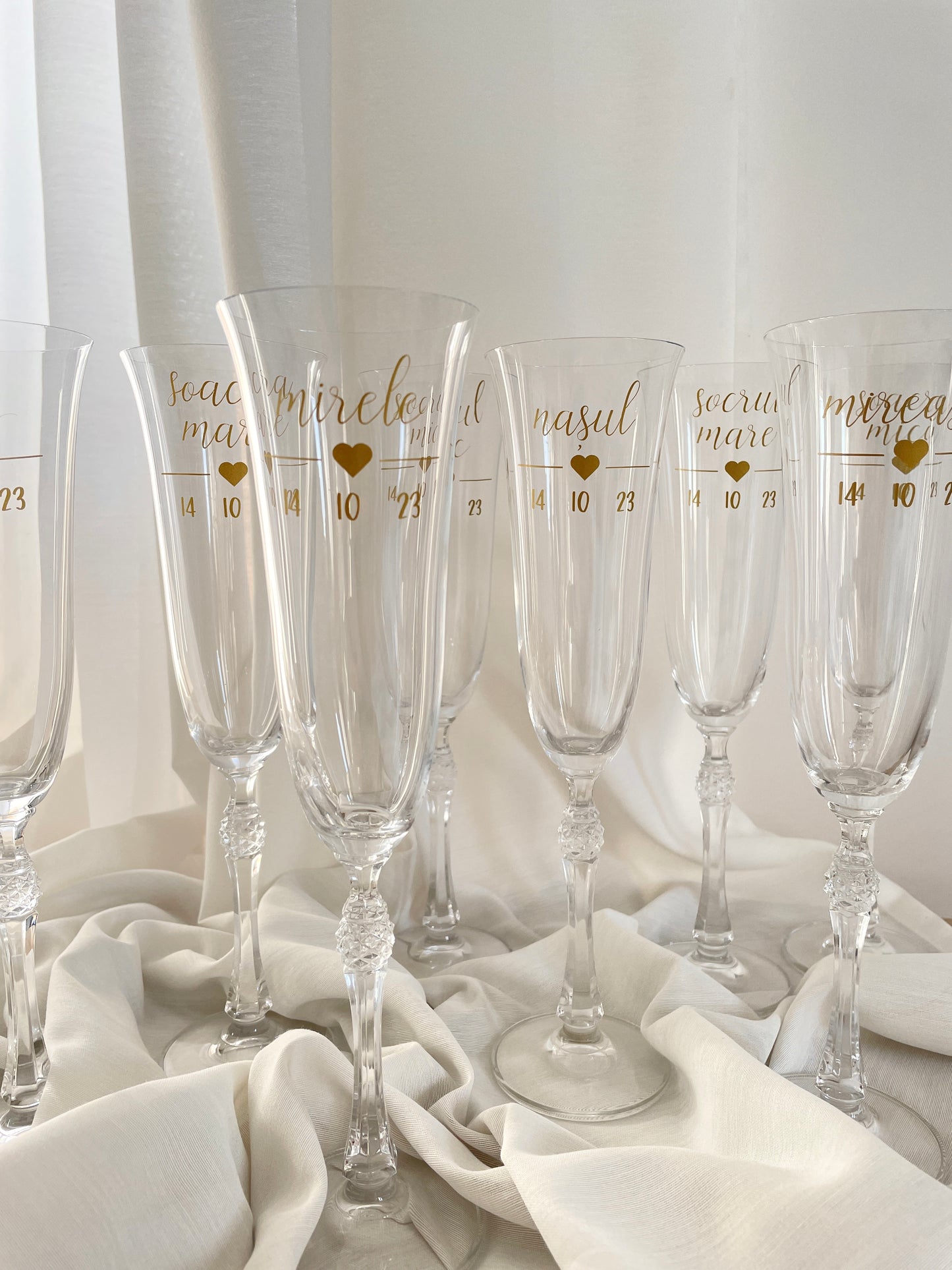 Set 2 pahare personalizate din cristal