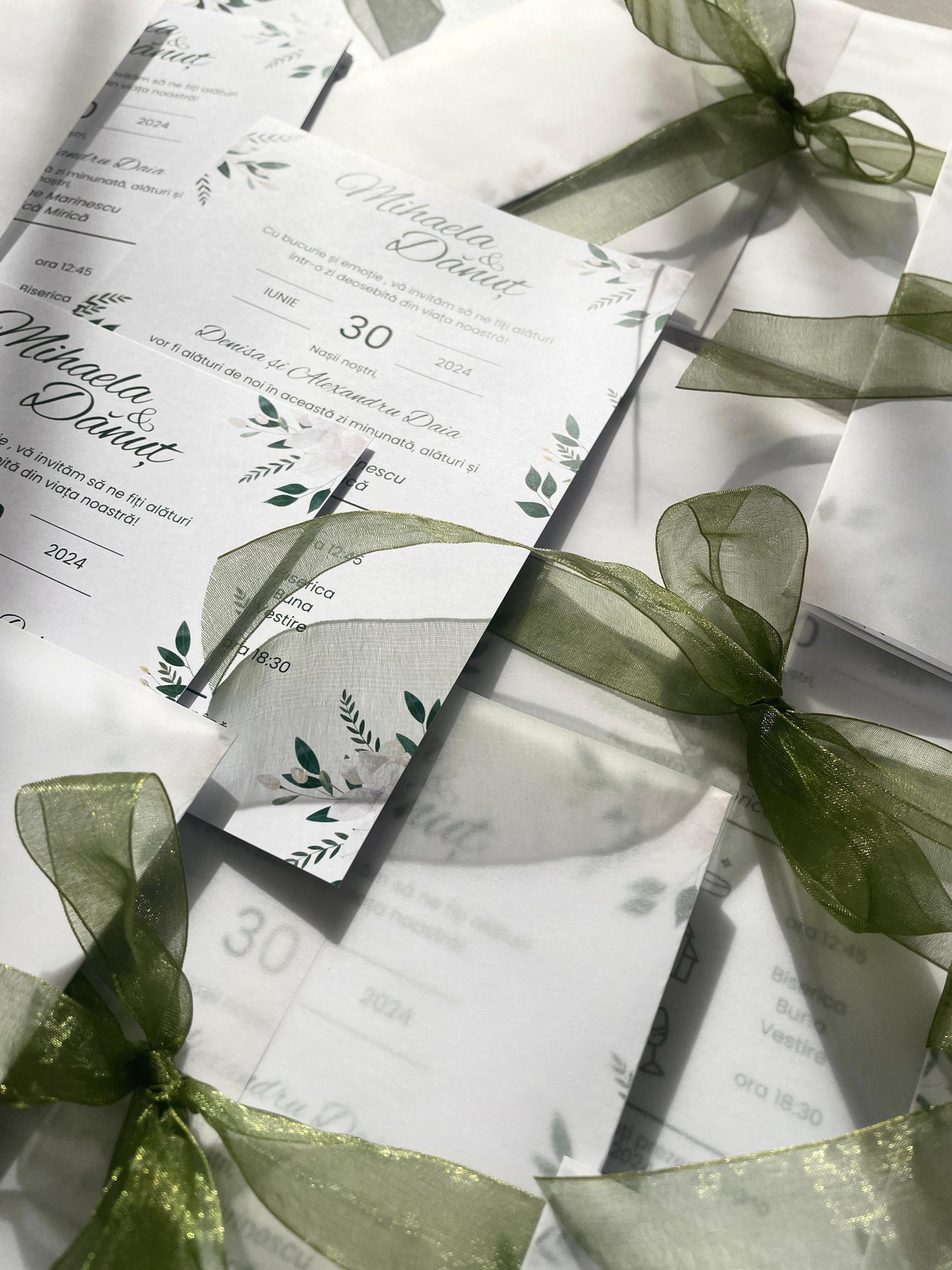 Invitație - Watercolor green