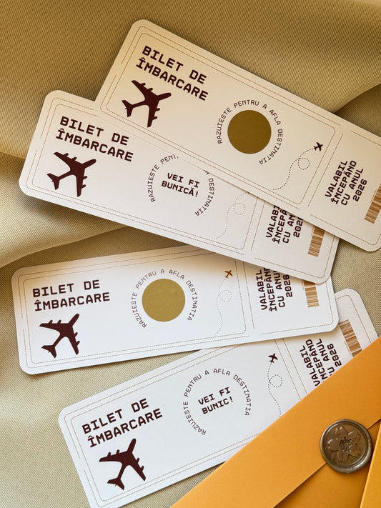 Card răzuibil - Bilet de avion
