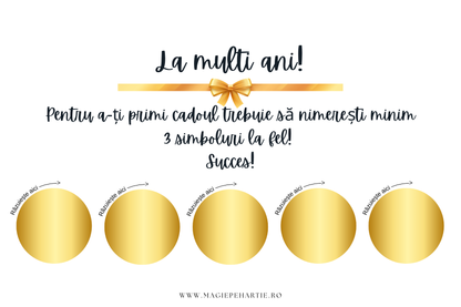 Card răzuibil - Premiu auriu