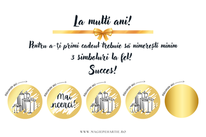 Card răzuibil - Premiu auriu