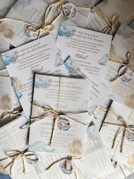 Invitatie de botez micul print
