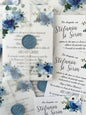 Invitație - Blue bouquet